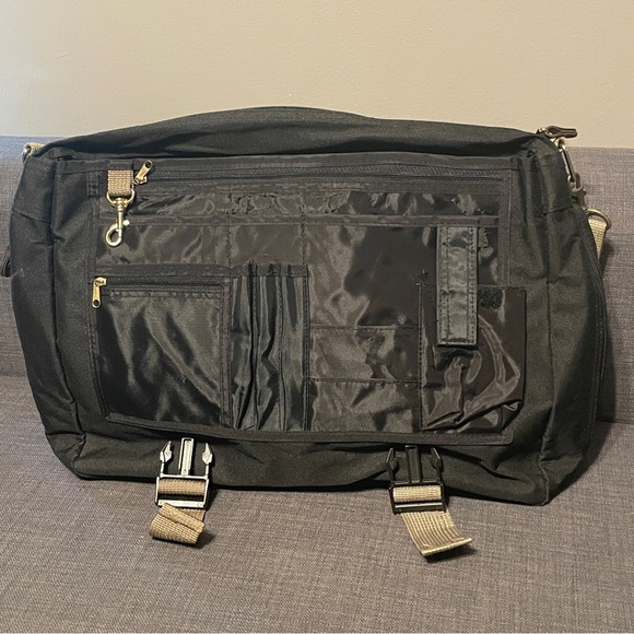 Vintage IBM Black Canvas Shoulder Messenger Laptop Computer Bag EUC - Picture 9 of 9